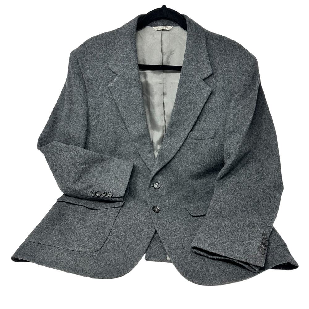 VTG Cashmere Wool Sports Coat Jacket Men SZ 42 Old Money Tailored Preppy Blazer